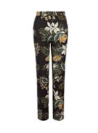 Dorothy Perkins *tall Black Floral Print Ankle Grazer Trousers