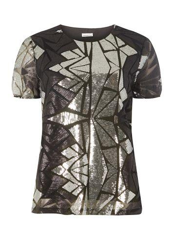 Dorothy Perkins *noisy May Silver Full Sequin Top