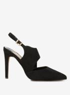 Dorothy Perkins Wide Fit Black Mf Geometric Court Shoes