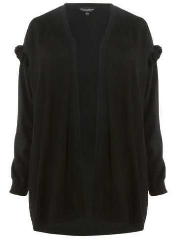 Dorothy Perkins *dp Curve Black Frill Shoulder Cardigan