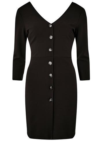 Dorothy Perkins *black Horn Button Dress