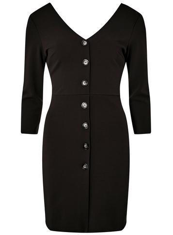 Dorothy Perkins *black Horn Button Dress