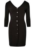 Dorothy Perkins *black Horn Button Dress