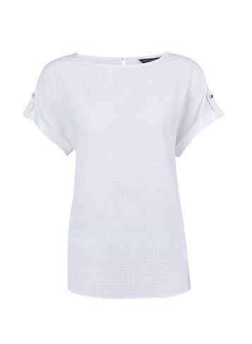 Dorothy Perkins Ivory Textured Check T-shirt