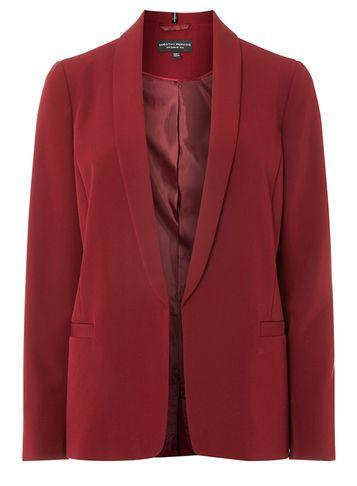 Dorothy Perkins Claret Edge To Edge Blazer