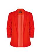 Dorothy Perkins Red Ruche Sleeve Jacket