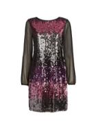 *billie & Blossom Oxblood Rainbow Shift Dress