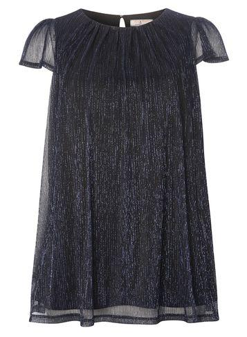 Dorothy Perkins *billie & Blossom Tall Cobalt Plisse Shell Top