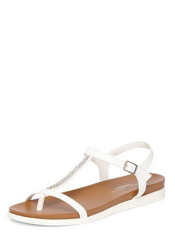 Dorothy Perkins White 'flamingo' Comfort Footbed Sandals