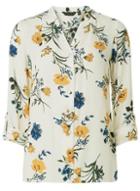 Dorothy Perkins Ivory Floral Long Sleeve Shirt