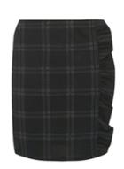 Dorothy Perkins Green Check Ruffle Mini Skirt