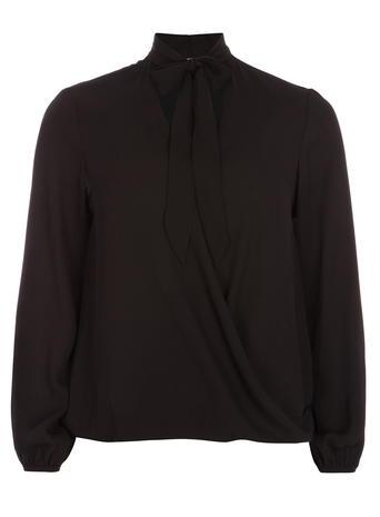 Dorothy Perkins Petite Black Wrap Blouse