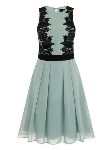 Dorothy Perkins *little Mistress Sage Lace Prom Dress