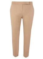 Dorothy Perkins Stone Metal Tab Cotton Sateen Trousers