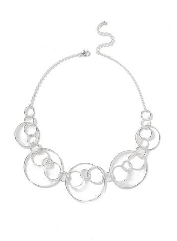 Dorothy Perkins Silver Look Multi Rings Collar Necklace