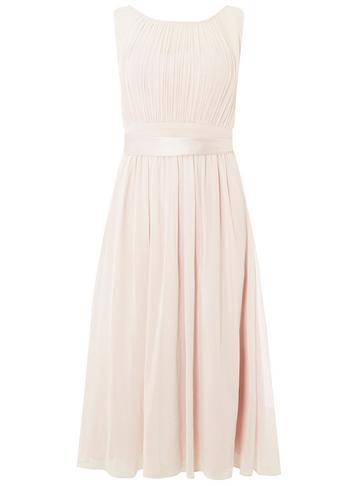 Dorothy Perkins *showcase Tall Blush 'bethany' Midi Skater Dress