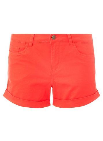 Dorothy Perkins *noisy May Red Colour Fold Shorts