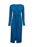 Dorothy Perkins Blue Manipulated Waist Midi Dress