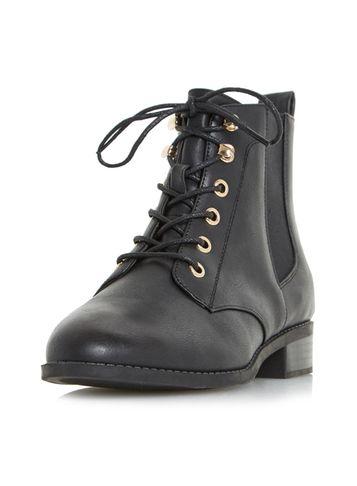 Dorothy Perkins *head Over Heels By Dune Black 'peggie' Ankle Boots