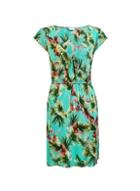 Dorothy Perkins Jade Tropical Print Knot Dress