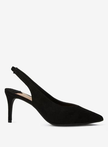 Dorothy Perkins Wide Fit Black Essie Court Shoes