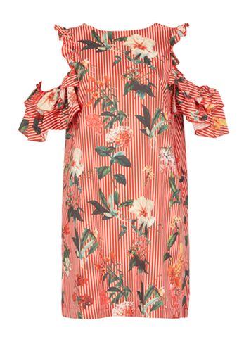 Dorothy Perkins *tenki Red Stripy Floral Shift Dress