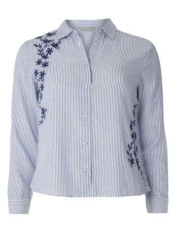 Dorothy Perkins Petite Embroidered Floral Shirt