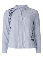 Dorothy Perkins Petite Embroidered Floral Shirt
