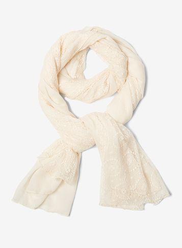 Dorothy Perkins Cream Fine Lace Scarf