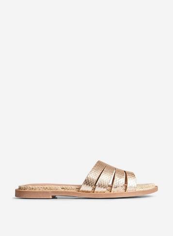 Dorothy Perkins Gold 'fling' Espadrille Sandals