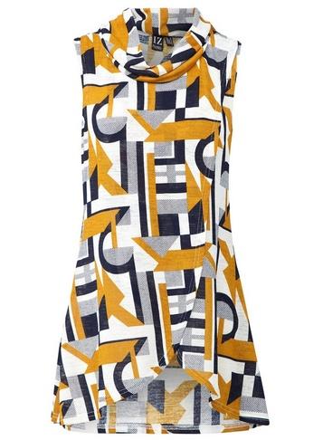 *izabel London Multi Coloured Geometric Print Tunic Top
