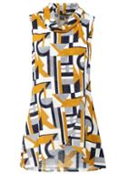 *izabel London Multi Coloured Geometric Print Tunic Top