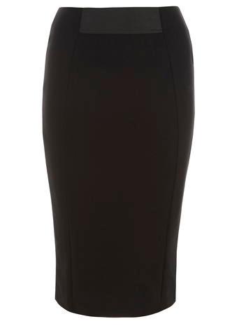 Dorothy Perkins Black Side Panel Tube Skirt