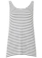 Dorothy Perkins *vila Navy And White Striped Tank Top