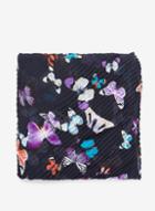 Dorothy Perkins Navy Butterfly Plisse Scarf