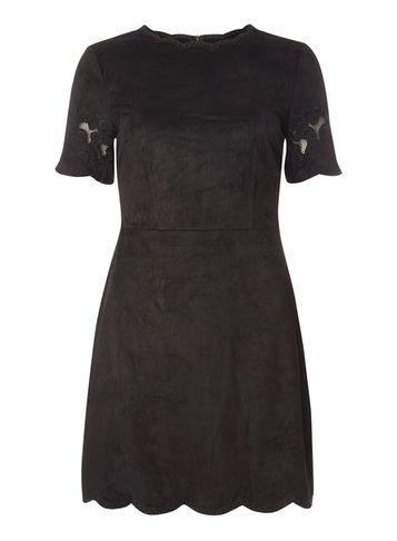 Dorothy Perkins *vila Black Suedette Dress