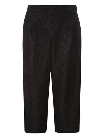 Dorothy Perkins Black Lace Wide Leg Cropped Trousers