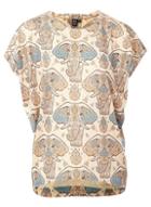 *izabel London Beige Elephant Print T-shirt