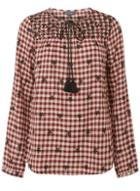 Dorothy Perkins *tall Multi-coloured Gingham Embroidered Top