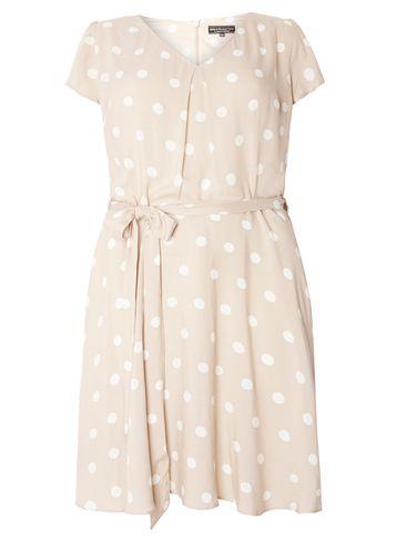 Dorothy Perkins *billie & Blossom Curve Taupe Spot Dress