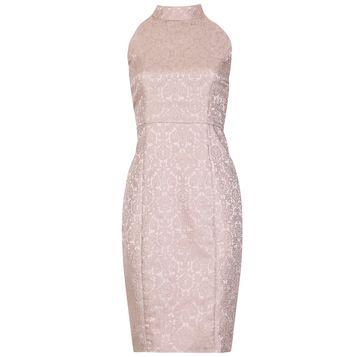 Dorothy Perkins *voulez Vous Oyster High Neck Dress