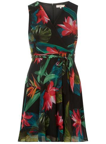 Dorothy Perkins *billie & Blossom Petite Tropical Print Short Skater Dress