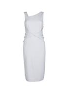 *luxe Grey Manipulate Crepe Bodycon Dress