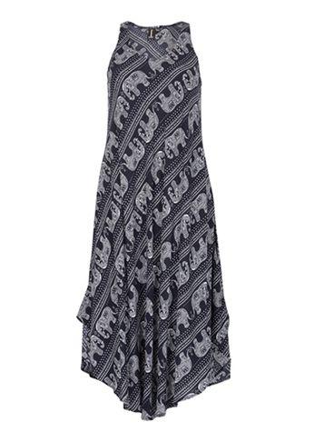 Dorothy Perkins *izabel London Navy Printed Hankie Dress
