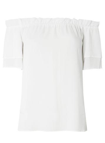 Dorothy Perkins Ivory Frill Sleeve Bardot Top