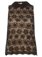 Dorothy Perkins Black And Stone Lace Top