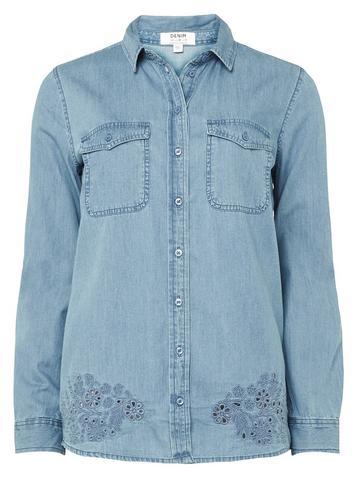 Dorothy Perkins Midwash Broderie Hem Shirt