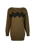 Dorothy Perkins Khaki Lace Front Jumper