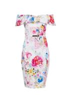 *showcase Multi Colour Floral Print Bardot Dress