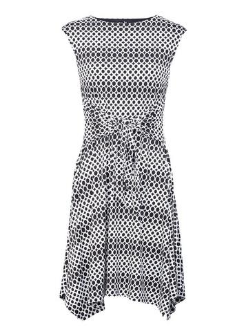 *izabel London Black Polka Dot Print Tea Dress